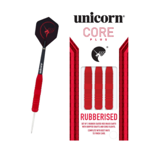 Unicorn Core Darts:Core Red Rubberised Brass