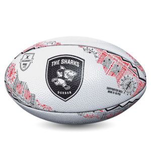 Gilbert Rugby Ball Sharks White/Black Mini