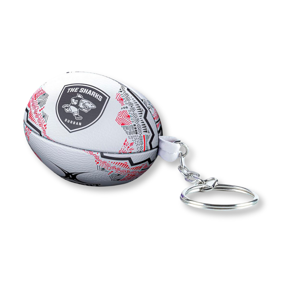 Gilbert Keyring Sharks Rugby Ball Replica