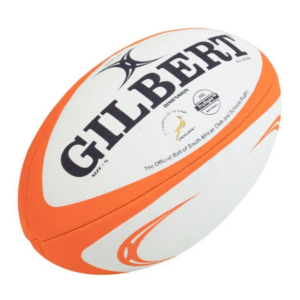 Gilbert Rugby Ball Dimension Black & Green - Orange & White-Fluo Orange